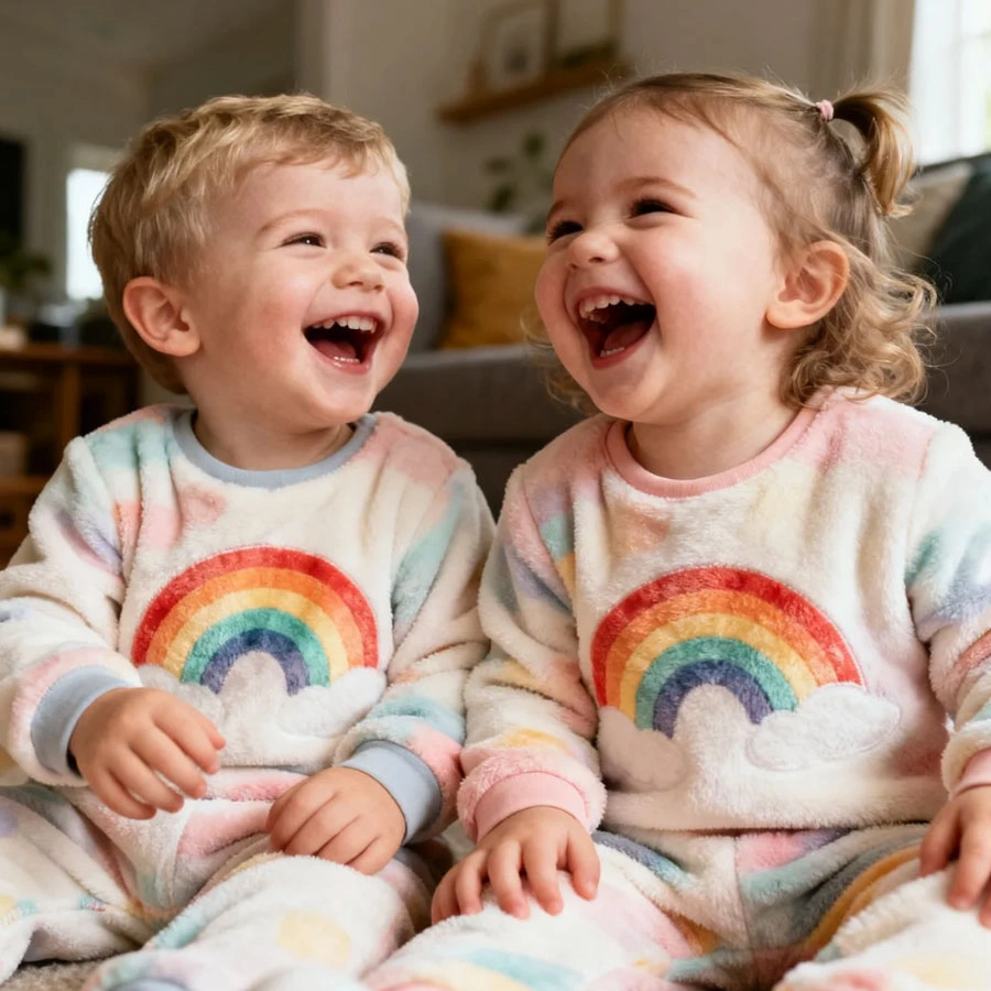 Soft toddler clothes for everyday wear all season outfit rainbow fun design